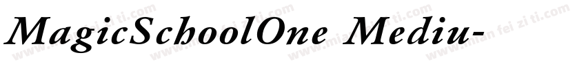 MagicSchoolOne Mediu字体转换